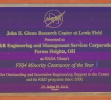 N&R Engineering was granted the award for “FYOR Minority Contractor of the Year” from NASA Glenn Research Center for their exceptional work since 2000.